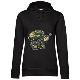 Hoodie dama cu gluga soldier negru