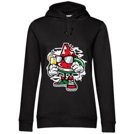 Hoodie dama cu gluga stay fresh negru