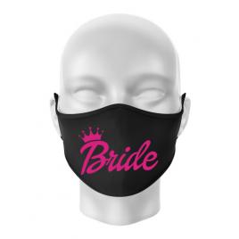 Masca personalizata reutilizabila barbie bride negru