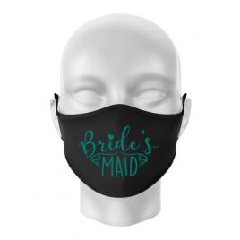 Masca personalizata reutilizabila brides maid negru