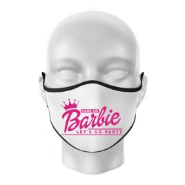 Masca personalizata reutilizabila come on barbie alb