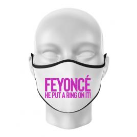 Masca personalizata reutilizabila feyonce alb