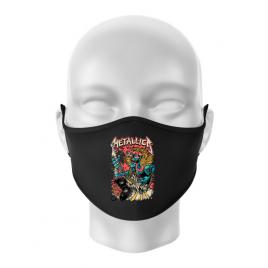 Masca personalizata reutilizabila heavy guitar negru