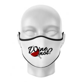Masca personalizata reutilizabila wine not alb