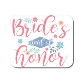 Mousepad personalizat brides maid of honor alb