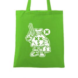 Sacosa din panza money takers verde mar