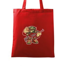 Sacosa din panza soldier rosu