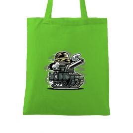 Sacosa din panza war tank verde mar