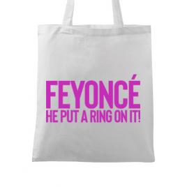 Sacosa personalizat mireasa feyonce alb