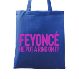 Sacosa personalizat mireasa feyonce albastru regal