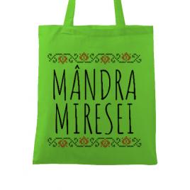 Sacosa personalizata burlacite mandra miresei verde