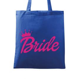 Sacosa personalizata mireasa barbie bride albastru regal