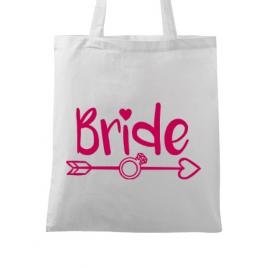 Sacosa personalizata mireasa bride alb