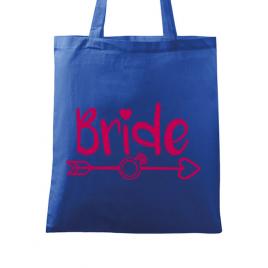 Sacosa personalizata mireasa bride albastru regal