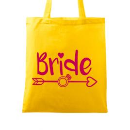 Sacosa personalizata mireasa bride galben