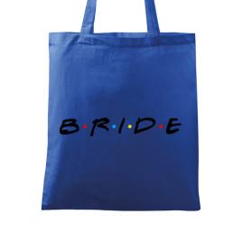 Sacosa personalizata mireasa bride friends albastru regal