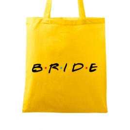 Sacosa personalizata mireasa bride friends galben