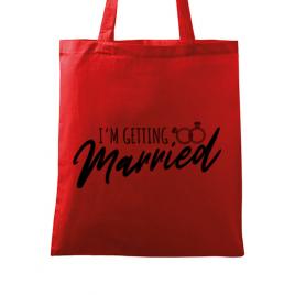 Sacosa personalizata mireasa im getting married rosu