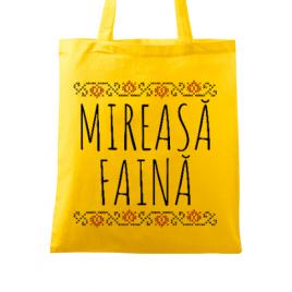 Sacosa personalizata mireasa mireasa faina galben