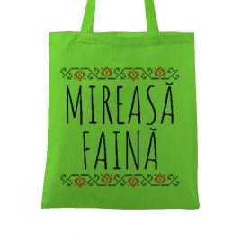 Sacosa personalizata mireasa mireasa faina verde