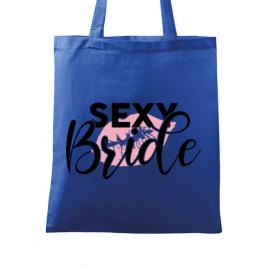 Sacosa personalizata mireasa sexy bride albastru regal