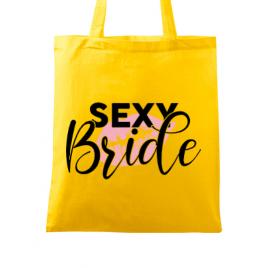 Sacosa personalizata mireasa sexy bride galben