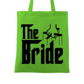 Sacosa personalizata mireasa the bride verde