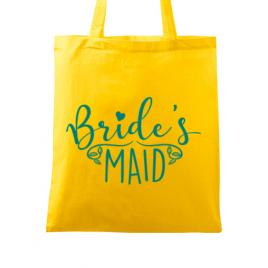 Sacosa personalizata petrecerea burlacitelor brides maid galben