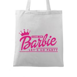 Sacosa personalizata petrecerea burlacitelor come on barbie alb