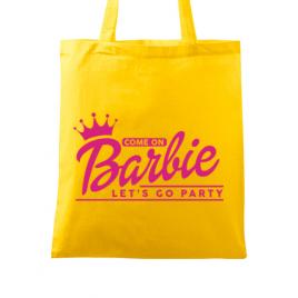 Sacosa personalizata petrecerea burlacitelor come on barbie galben