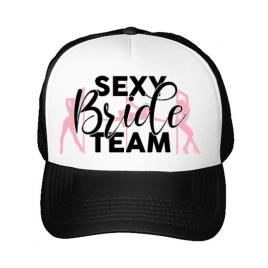 Sapca petrecerea burlacitelor sexy bride team alb
