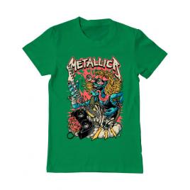 Tricou adler barbat heavy guitar verde mediu