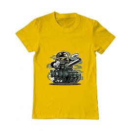 Tricou adler barbat war tank galben