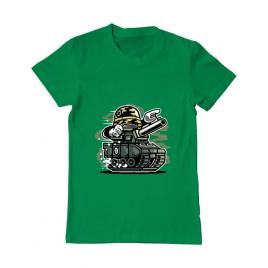 Tricou adler barbat war tank verde mediu