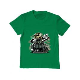 Tricou adler copil war tank verde mediu