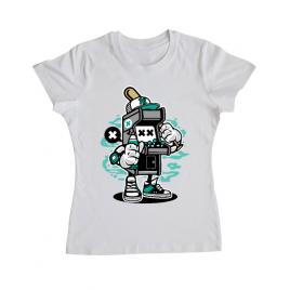Tricou adler dama game on 2 alb