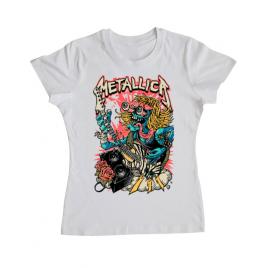 Tricou adler dama heavy guitar alb