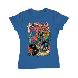Tricou adler dama heavy guitar albastru azuriu