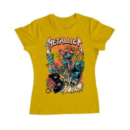 Tricou adler dama heavy guitar galben