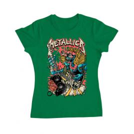 Tricou adler dama heavy guitar verde mediu