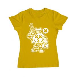 Tricou adler dama money takers galben