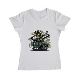 Tricou adler dama war tank alb