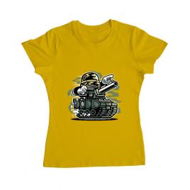 Tricou adler dama war tank galben