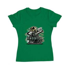 Tricou adler dama war tank verde mediu