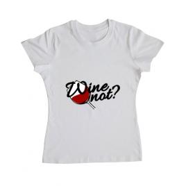 Tricou adler dama wine not alb