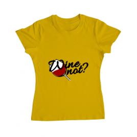 Tricou adler dama wine not galben
