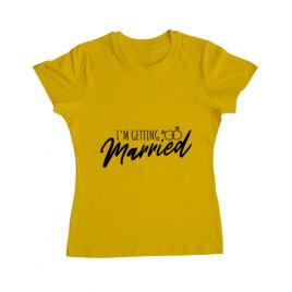 Tricou mireasa adler im getting married galben
