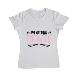 Tricou mireasa adler im getting meowied alb