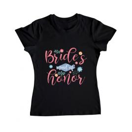 Tricou petrecerea burlacitelor adler brides maid of honor negru