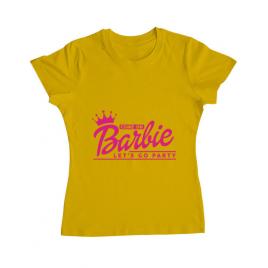 Tricou petrecerea burlacitelor adler come on barbie galben